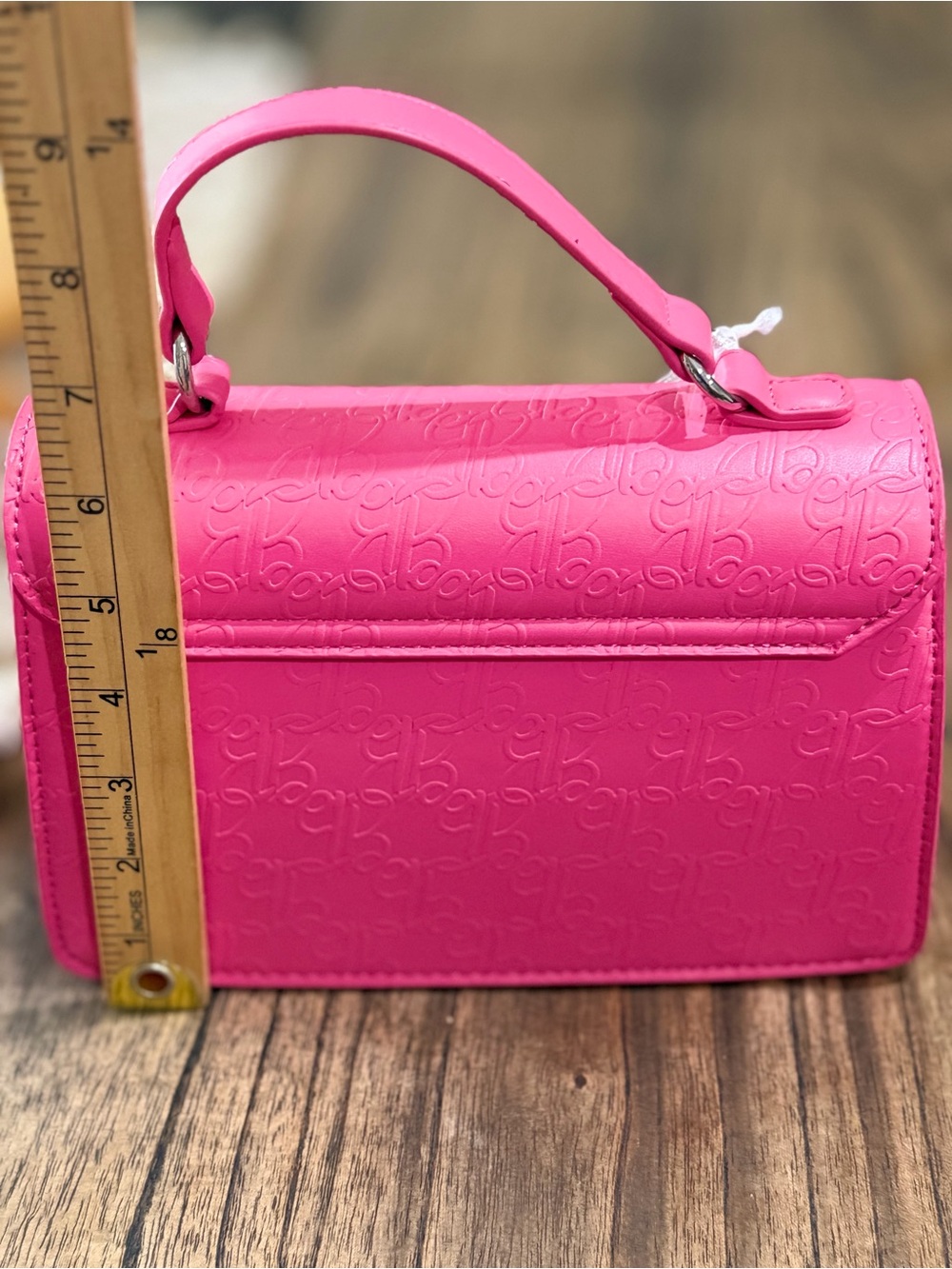 Barbie Hot Pink Embossed Mini Top-Handle Bag - Picture 9 of 17